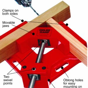 WEN 10236F2 Quick-Adjust 36-Inch Steel Bar Clamps with 2.5-Inch Throat and Micro-Adjustment Handle, Two Pack & Can-Do Clamp