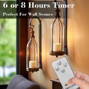 Homemory 12Pack Timer Remote Control Flameless LED Votive Candles, 1.5" x 1.6" Long Lasting Battery Operated Tea Light, Electric Fake Candles in Warm White for Wedding, Festival Celebration Decor