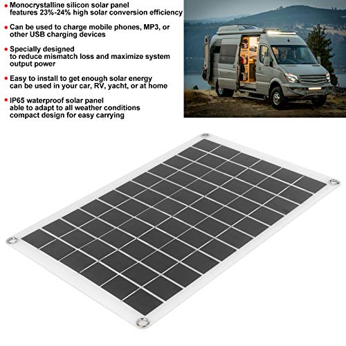 Portable Solar Panel,Portable Solar Cell Panel 100W Monocrystalline 12/24V USB Output for Car Trailers Yacht