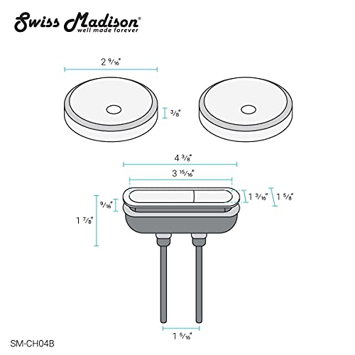 Swiss Madison Well Made Forever SM-CH04B, Toilet Hardware Black (SM-1T254)