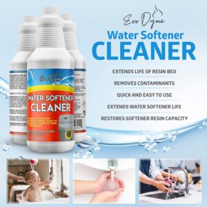 Evo Dyne Water Softener Cleaner (32oz), Made in USA - Restores Softener Efficiency | Cleanser for Softeners | Removes Contaminants & Extends Water Softener Life (32-ounces)