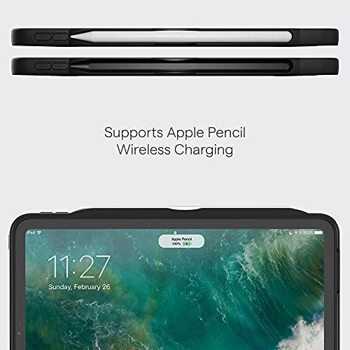 ZUGU Case for 2021/2022 iPad Pro 12.9 inch 5th / 6th Gen - Slim Protective Case - Apple Pencil Charging - Magnetic Stand & Sleep/Wake Cover (Fits Model #’s A2378, A2379, A2461, A2462) - Stealth Black