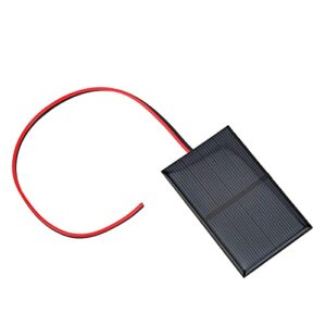 Agatige 5PCS Mini Solar Cells, DC 2V 300mA Mini Solar Panels Solar Battery Charger Mini Polysilicon Solar Cells DIY Electric Toy Materials Photovoltaic Cells with Wires for Solar Power, 80x50mm