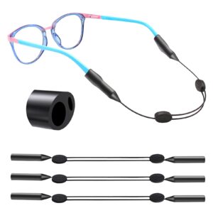 anygift glasses strap for kids 3 pack, toddler glasses holder strap kids eye glasses strap adjustable sunglass strap for kids boys girls eye glass string strap((7-10 inch))