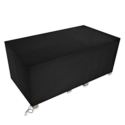 QianQianQiYi Patio Furniture Covers Outdoor Waterproof Furniture Cover Patio Set Cover Outdoor Table and Chair Cover Black (66.93" L x 45.28" W x 27.95" H)