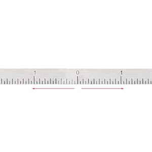 uxcell Center Finding Ruler 6-inch Table Sticky Adhesive Tape Measure, Aluminum Track Ruler with Holes, (from The Middle).