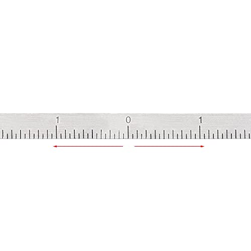 uxcell Center Finding Ruler 6-inch Table Sticky Adhesive Tape Measure, Aluminum Track Ruler with Holes, (from The Middle).