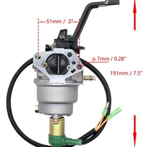 Fullas Huayi Carburetor Manual Choke P27-2D Compatible with Generac GP8000E and Harbor Freight 16HP 17HP 420CC 440CC Gasoline Engine for 6000W 6500W 7000W 8000W 9000W Portable Gas Generator