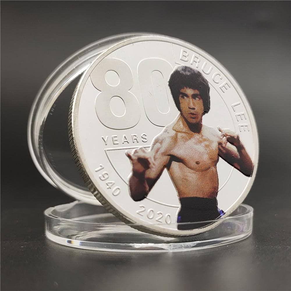 Coin Collection Commemorative Coin Bruce Lee Commemorative Coin Chinese Kung Fu 80th Anniversary Commemorative Coin Silver