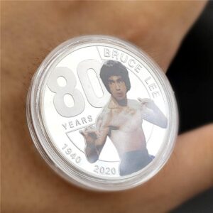 Coin Collection Commemorative Coin Bruce Lee Commemorative Coin Chinese Kung Fu 80th Anniversary Commemorative Coin Silver