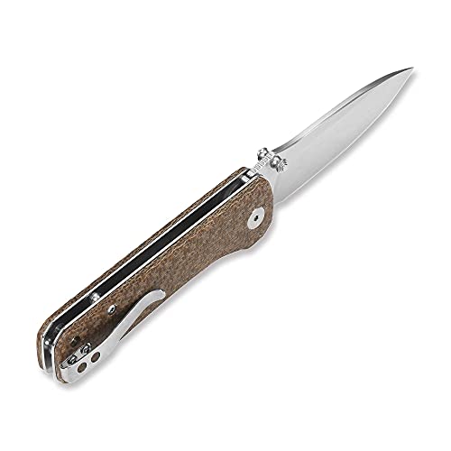 QSP Hawk Pocket Knife, Sandvik 14C28N Blade, Micarta handle