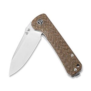 QSP Hawk Pocket Knife, Sandvik 14C28N Blade, Micarta handle