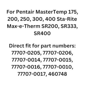 SWITCHDOCTOR Pool Heater Manifold Assembly Kit for Pentair MasterTemp 175, 200, 250, 300, 400 Sta-Rite Max-e-Therm SR200, SR333, SR400 77707-0205 77707-0206 77707-0014 77707-0015 77707-0016