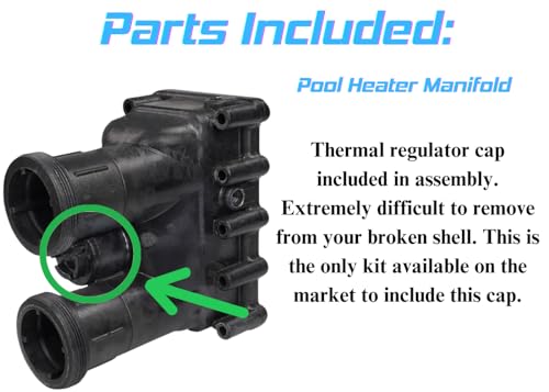 SWITCHDOCTOR Pool Heater Manifold Assembly Kit for Pentair MasterTemp 175, 200, 250, 300, 400 Sta-Rite Max-e-Therm SR200, SR333, SR400 77707-0205 77707-0206 77707-0014 77707-0015 77707-0016