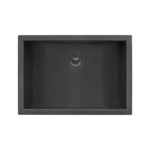ruvati 16 x 11 inch gunmetal black undermount bathroom sink stainless steel - rvh6107bl