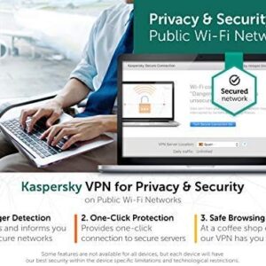 Kaspersky Total Security 2021 (2022 Ready) | 5 Devices | 1 Year | PC/Mac/Android | Activation Key Card by Post with Antivirus Software, Internet Security, Secure VPN, Password Manager, Safe Kids