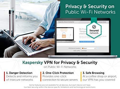 Kaspersky Total Security 2021 (2022 Ready) | 5 Devices | 1 Year | PC/Mac/Android | Activation Key Card by Post with Antivirus Software, Internet Security, Secure VPN, Password Manager, Safe Kids