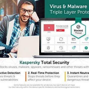 Kaspersky Total Security 2021 (2022 Ready) | 5 Devices | 1 Year | PC/Mac/Android | Activation Key Card by Post with Antivirus Software, Internet Security, Secure VPN, Password Manager, Safe Kids