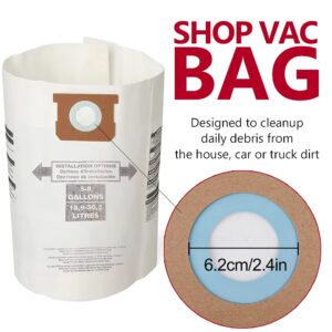 12 Pack 90661 Shop Vac Bags 5-8 Gallon Compatible with Shop Vac 5 to 8 Gallon Shop Vacuum, 9066100, by KEEPOW