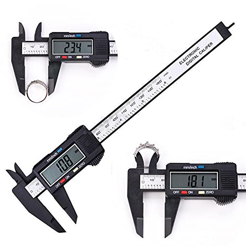 6 Inch 150mm LCD Digital Vernier Caliper Gauge Ruler Micrometer Measuring Tool Carbon Fiber LCD Digital Electronic Vernier Caliper Gauge Micrometer