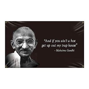 gandhi flag 3x5 ft banner dorm banner with four brass grommets for college party indoor decorations