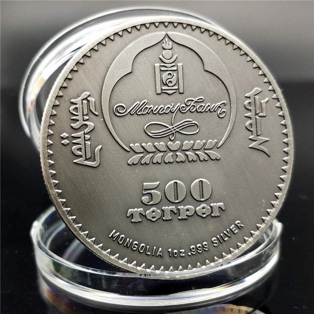 Coin Collection Commemorative Coin 2019 Animal Commemorative Coin, Foreign Currency, Mongolian Coin, Embossed Commemorative Coin, Gobi Bear with Smart Eyes and Cute Eyes