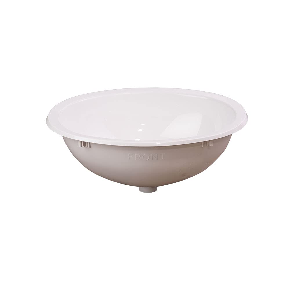 ToughGrade Single Bowl RV 16" Long x 12-1/4" Wide Bathroom Sink (Parchment)