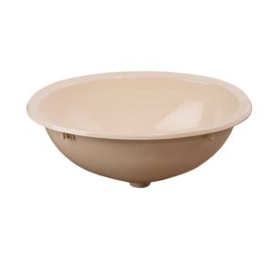 ToughGrade Single Bowl RV 16" Long x 12-1/4" Wide Bathroom Sink (Parchment)