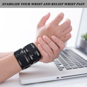 Mezeic Wrist Brace for Carpal Tunnel, Adjustable Ultra Thin Compression Wrist Wraps Wrist Support for Tendonitis and Arthritis Wrist Strap Pain Relief for Men Women, Working Out, Weightlifting - Black
