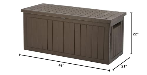 National Outdoor Living SV42-1903026A Bergen Collection All Weather Storage Deck Box, Brown