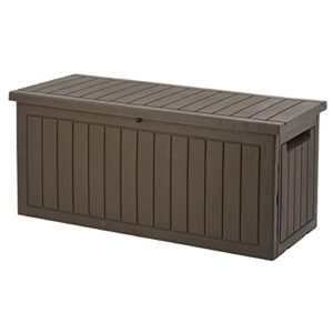 national outdoor living sv42-1903026a bergen collection all weather storage deck box, brown