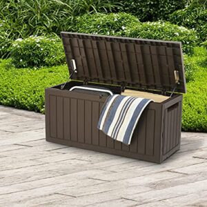 National Outdoor Living SV42-1903026A Bergen Collection All Weather Storage Deck Box, Brown