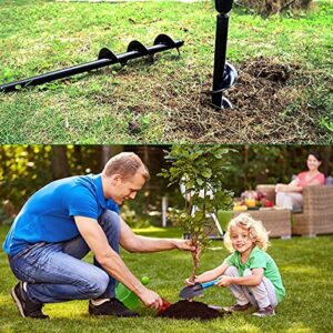 Egifty Garden Auger Spiral Drill Bit 3x12'' & 1.6x16.5'', Auger Drill Bit for Planting Flower Bulbs Drill bit for 3/8” Hex Drive Drill