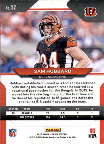 2020 Panini Prizm #52 Sam Hubbard Cincinnati Bengals NFL Football Trading Card