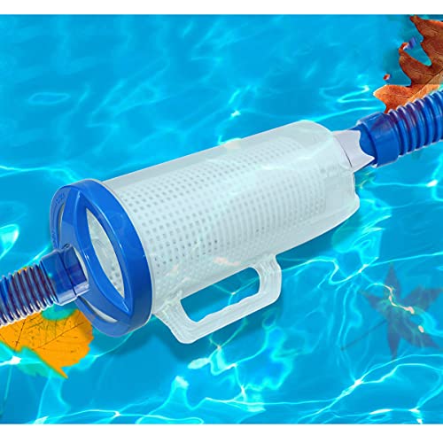 Large Pool Leaf Canister Catcher, in-line Pool Filter Canister Compatible with Hayward Pool Vacuum Cleaner,with Mesh Basket for Suction Automatic & Manual Pool Cleaners