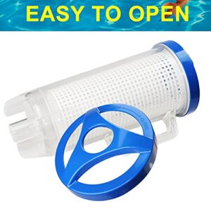 Large Pool Leaf Canister Catcher, in-line Pool Filter Canister Compatible with Hayward Pool Vacuum Cleaner,with Mesh Basket for Suction Automatic & Manual Pool Cleaners