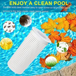 Large Pool Leaf Canister Catcher, in-line Pool Filter Canister Compatible with Hayward Pool Vacuum Cleaner,with Mesh Basket for Suction Automatic & Manual Pool Cleaners