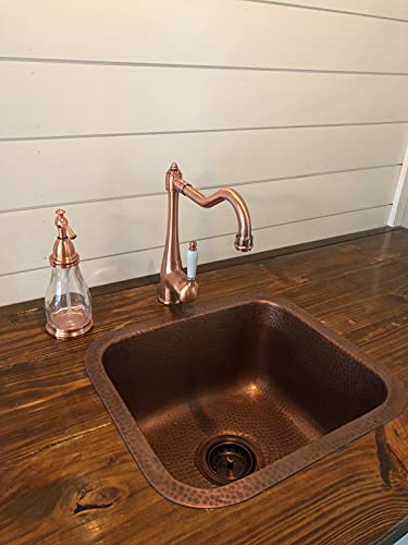 Kitchen Faucet Copper Bar Faucet 360 ° Swivel Single Handle Traditional Period Single Ceramic Lever Kitchen Sink Faucet Antique Mixer Tap One Hole Wet Bar Sink Faucet Victorian Commercial