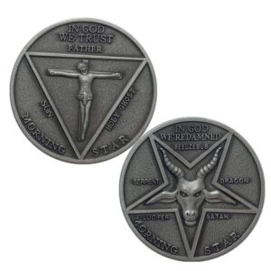 coin collection commemorative coin pentagram devil star sheep zinc alloy nickel silver coin collection coin embossed 38mm faith commemorative coin