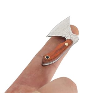 Epichao 2pcs Axe Shape Mini Pocket Knife Small Keychain Hatchet Tiny Thumb Multitool Box Cutter Tools