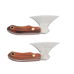 Epichao 2pcs Axe Shape Mini Pocket Knife Small Keychain Hatchet Tiny Thumb Multitool Box Cutter Tools