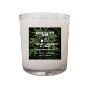 summer haze + cbd soy candle 10 oz.