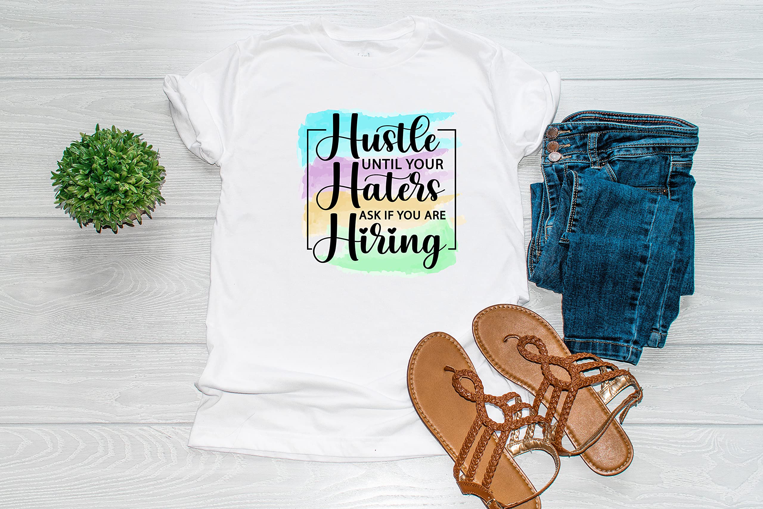 Hustle Until Your Haters Ask if You Are Hiring Sublimation Transfer Ready to Press, Sublimation Design, Ready to Use, Sub, Shirt/Mug Sizes (Adult x1-8.5+")