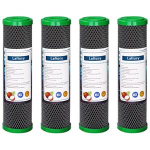 lafiucy 5 micron 10"x2.5" coconut shell activated carbon water filter, cto,4 pack,compatible with home under-sink & countertop filtration system