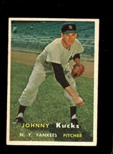 1957 topps #185 johnny kucks vgex yankees