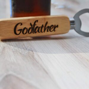 Personalized Wooden Godfather Bottle Opener Gift For Him, Godfather Proposal Gift Idea