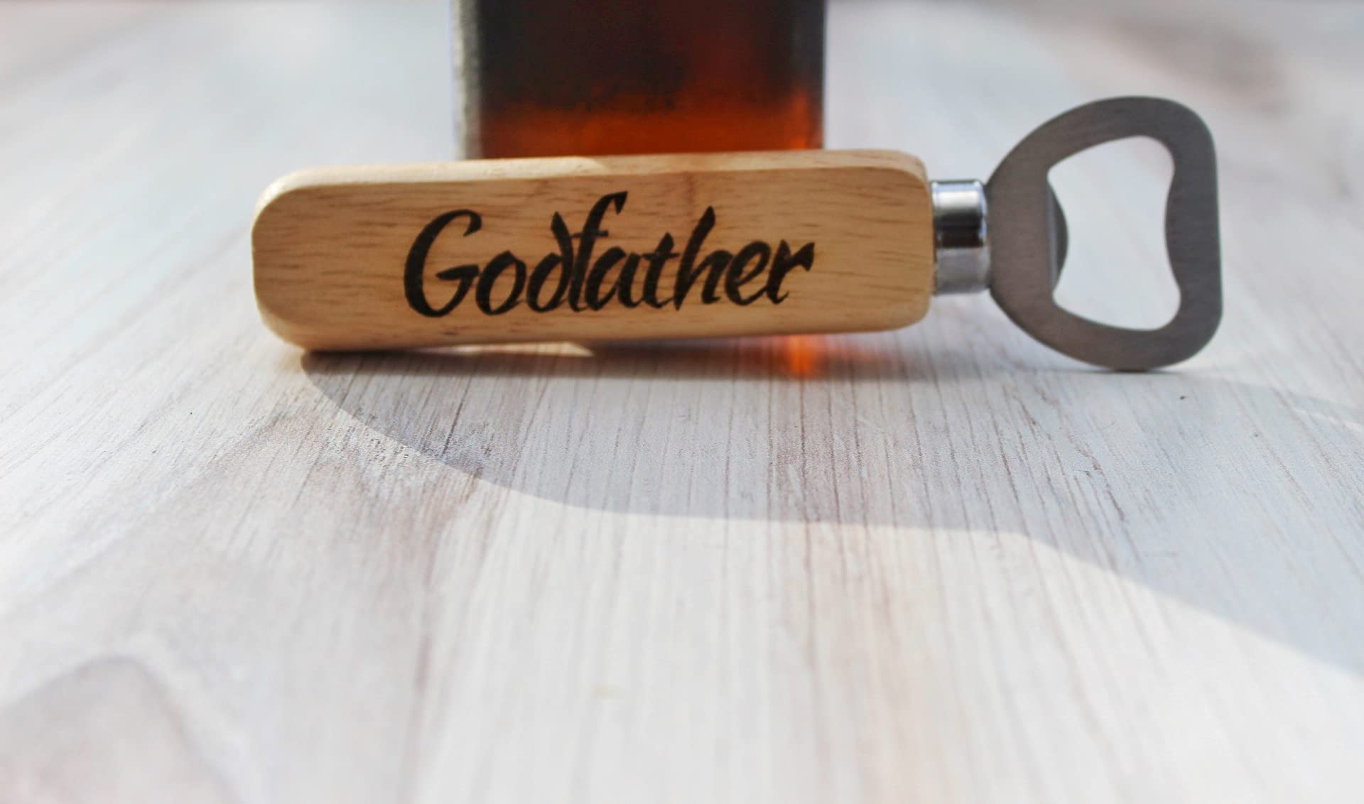 Personalized Wooden Godfather Bottle Opener Gift For Him, Godfather Proposal Gift Idea