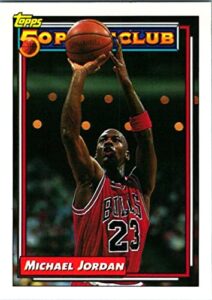 1992-93 topps #205 michael jordan - chicago bulls 50 point club nba basketball card nm-mt