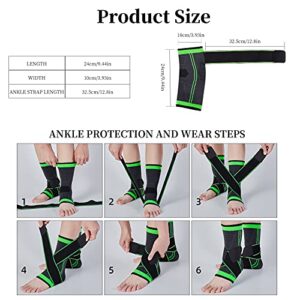 Ankle Support Braces (1Pair), Breathable Ankle Compression Sleeves with Adjustable Wrap,Elastic Ankle Brace Stabilizer for Plantar Fasciitis,Achilles Tendonitis,Sprained Ankle Pain Swelling Relief