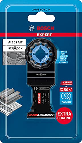 Bosch Professional 1x Expert MetalMax AIZ 32 AIT Multitool Blades (for Steel, Stainless Steel, Width 32 mm, Accessory Multitool)